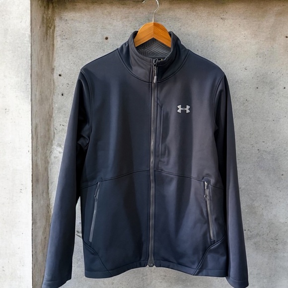 NWOT Men’s Under Armour Navy Blue Performance Zipped Jacket! Medium! - Picture 8 of 9